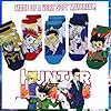 Bioworld Hunter x Hunter Socks Adult Characters Anime No Show Low Cut Mix And Match Ankle Socks 5 Pairs - Image 4
