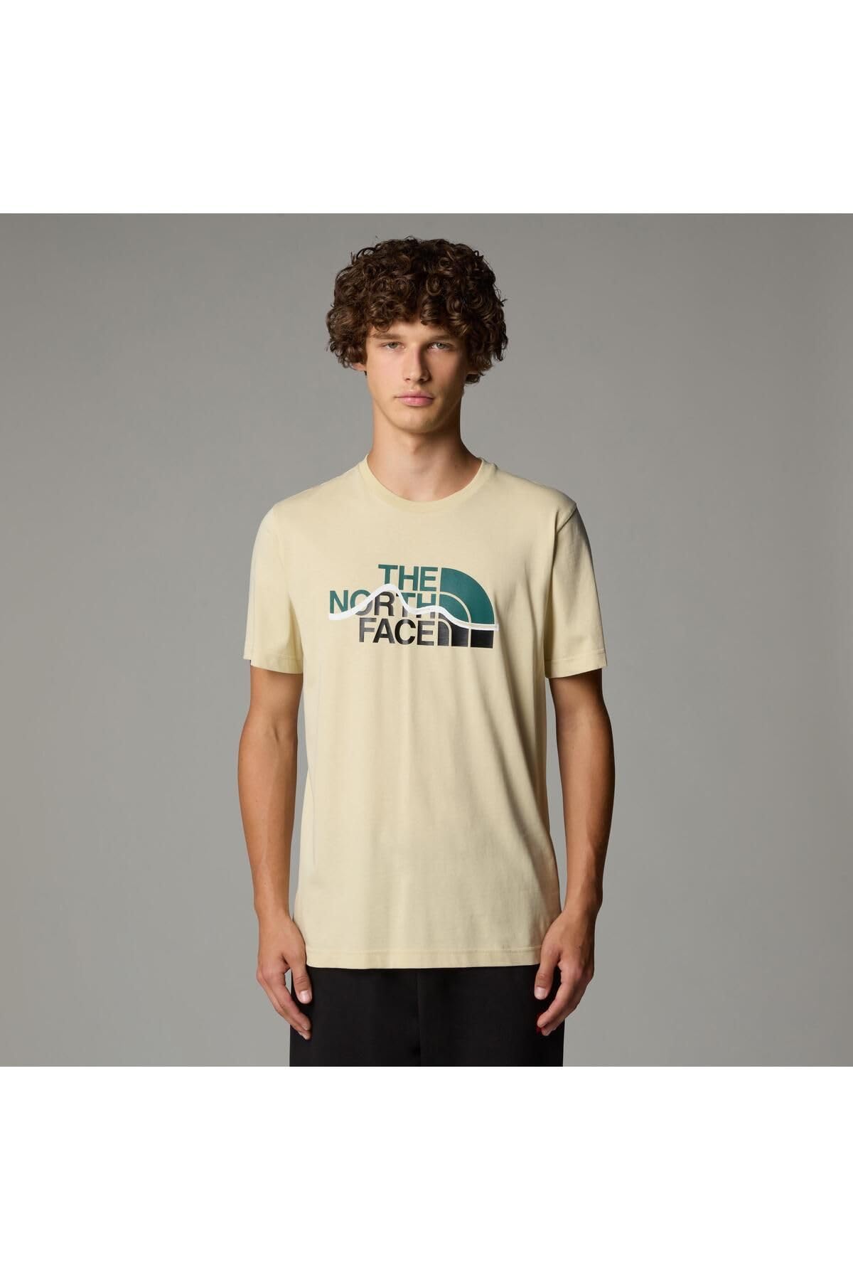 The North Face Men's S/S Mountain Line T-Shirt Gravel XS