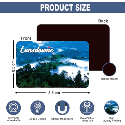 Image of Elegant Fridge Magnet with Themes |Rectangular Size Refrigerator Magnet with Magnetic Rubber Back | Pack of 1, 8.6cm X 5.4cm (Lansdowne)