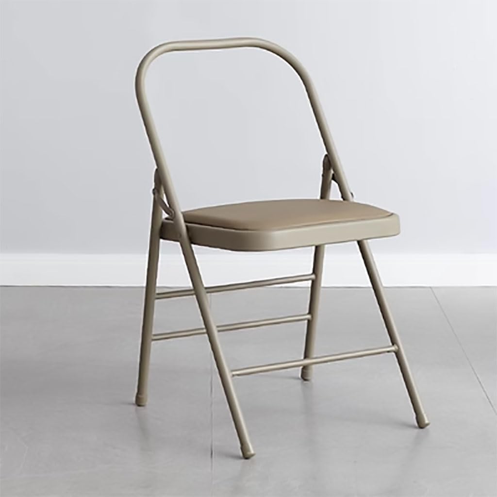 Sedia Yoga Portatile Pieghevole Senza Schienale ZAJSSS, Design Doppia Trave, Moderno, Pelle Sintetica, Acciaio, Poggiapiedi Antiscivolo, Per Adulti, 300 Libbre, Già Assemblato