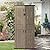 YITAHOME Outdoor Storage Cabinet with 4 Shelves, Waterproof Resin Vertical Tool Shed, Lockable 30 cu. ft. Storage Shed for Patio, Garden, Yard, Brown