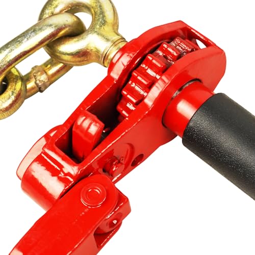 Image of ENJ 4 Pack Folding Handle Load Binder with 2 Grab Hooks, for 5 /16-3 /8 Grade 70 Transport Chain, Load Binder with 7,100 Pound Working Load Limit