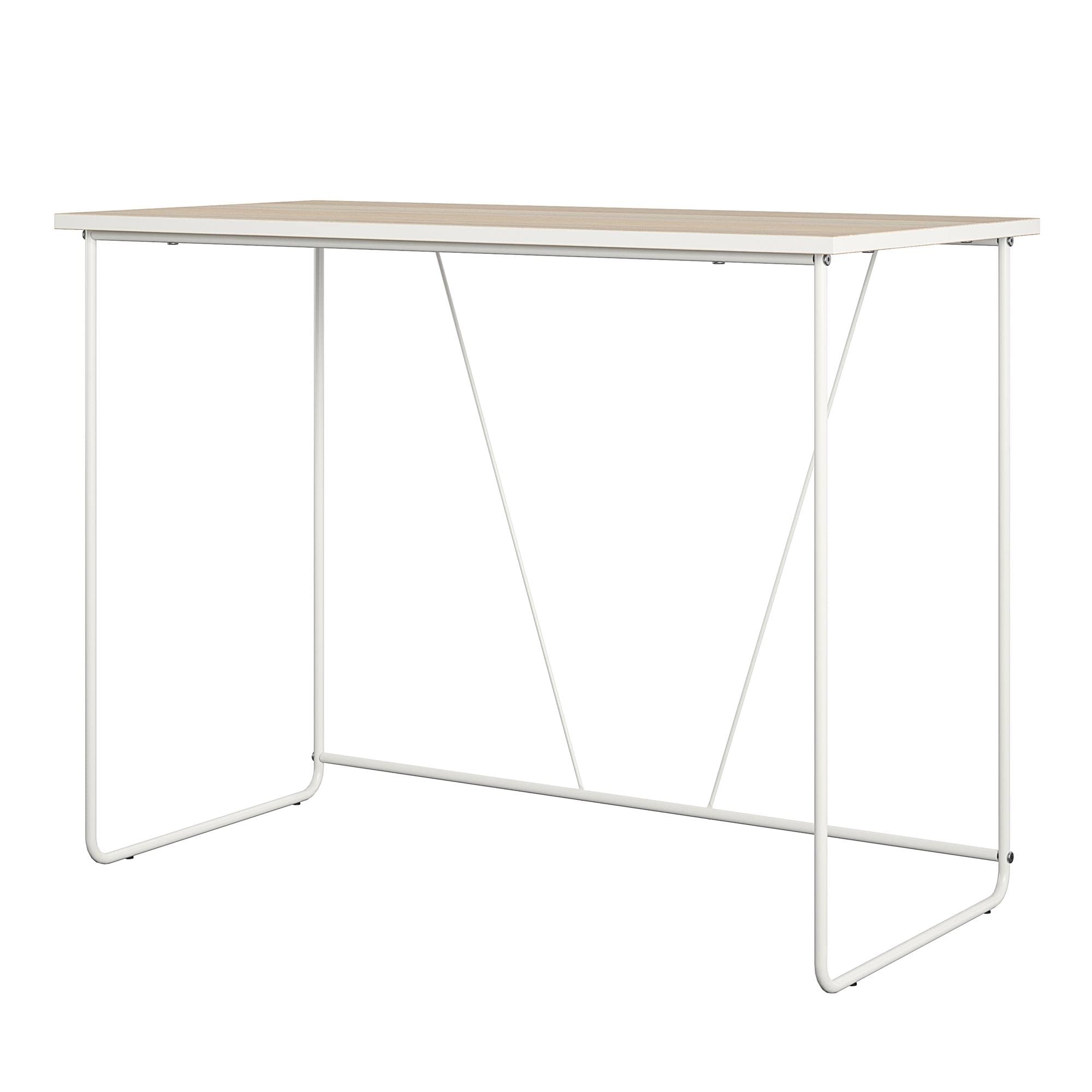 Rackhams Cream Dante Writing Desk In Natural / Metal Frame