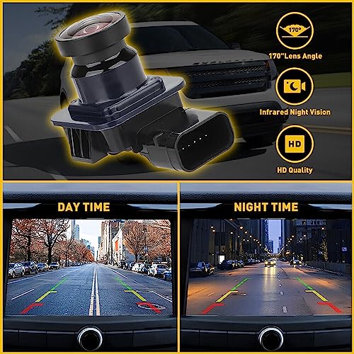Image of Rear View Backup Reverse Park Assist Camera, Backup Camera Compatible with 2013-2016 Ford Fusion Replaces ES7T-19G490-AA ES7Z-19G490-A DS7Z-19G490-A DS7T-19G490-DD E1GT-19G490-BB
