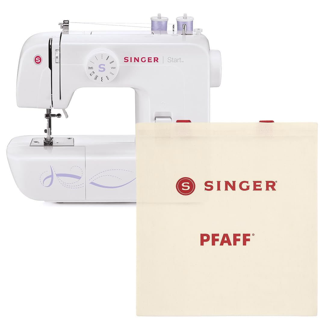 Singer Start 1306 Macchina da Cucire Meccanica | Bundle con Borsa Originale SVP | Macchina da Cucire Singer Economica per Principianti | 6 Punti di Cucitura, Leggera e Compatta