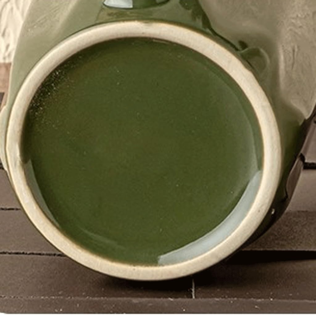 ENGENDER Tazas Cafe Taza Retro con Espejo Y Patrón De Diamantes, Taza De Café, Taza De Cerámica De Nicho Mug Cups(A)