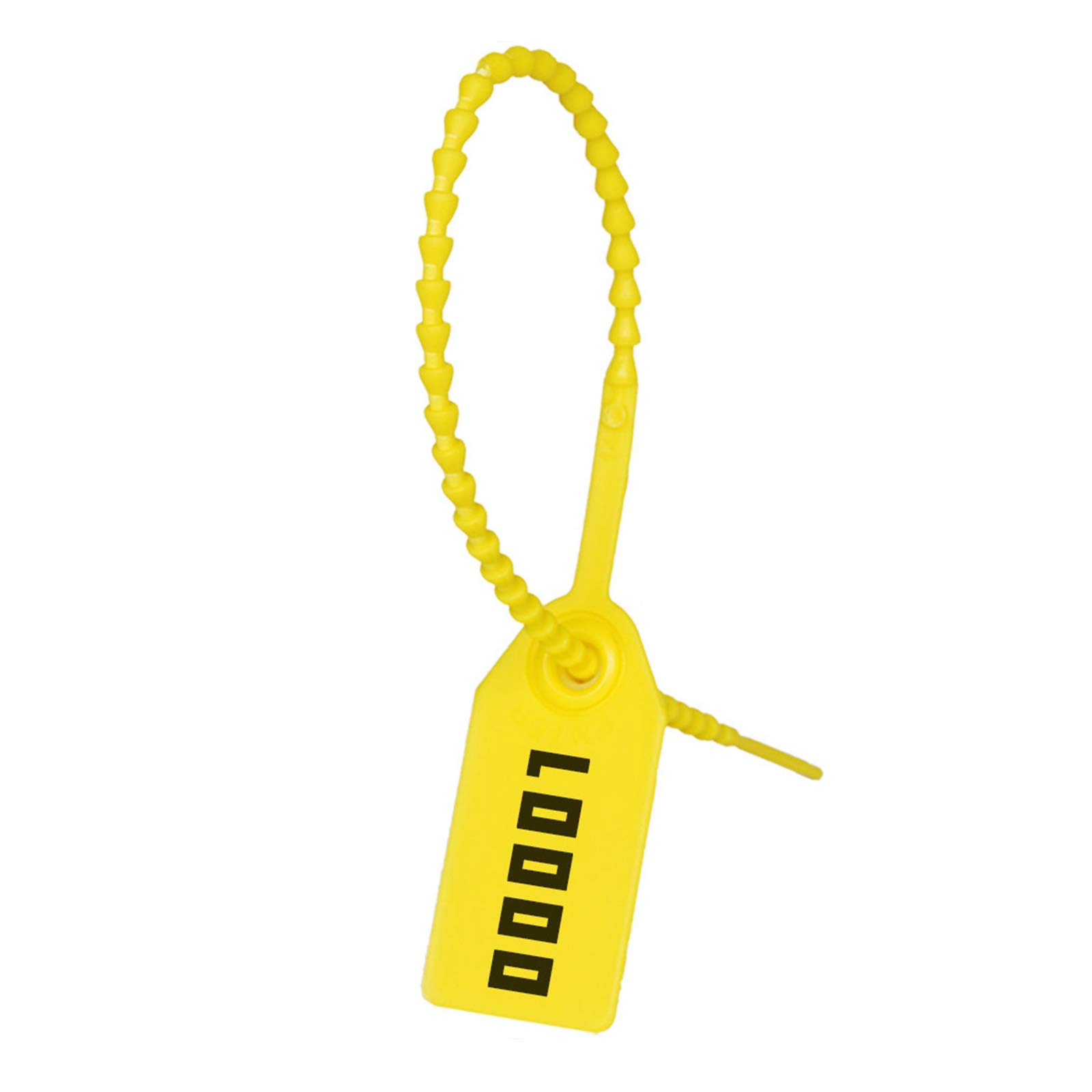 Plastikowe znaczniki, 100 szt. Plastikowych numerowanych plomb sabotażowych do odzieży Torba na buty Multicolor 250mm(Yellow)