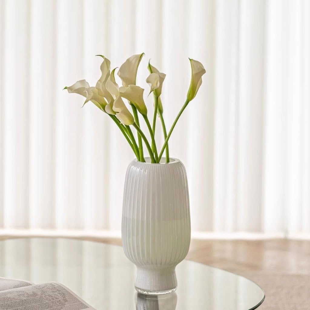 Flower wazon nowoczesny Light Luxury Simple White Porcelain Glass Living Room(B)