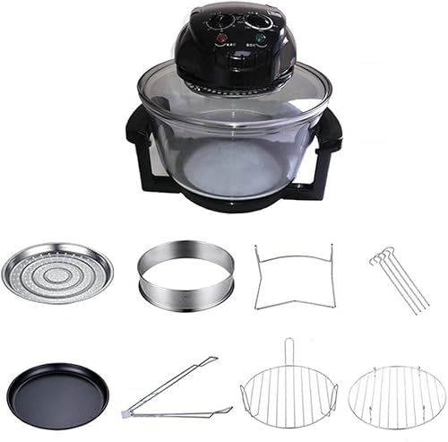 Horno de convección turbo, freidora de aire sin aceite, horno tostador de encimera, horno eléctrico sin aceite, horno halógeno, 7 cuartos de galón,