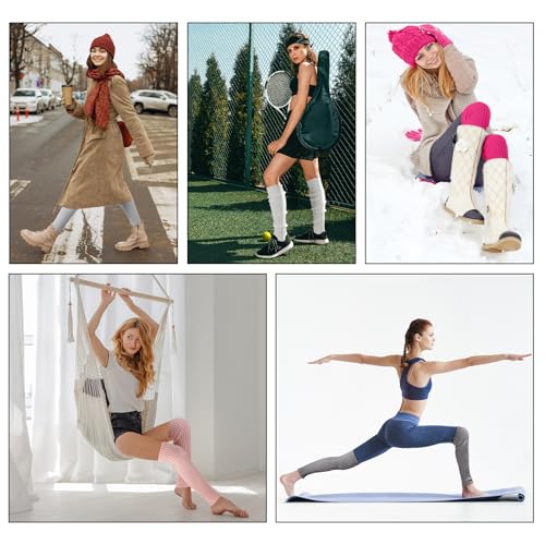 Image of Passionbility Leg Warmers for Women 80s, Ribbed Knit Long Socks Leg Warmer