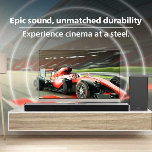 Image of Philips Audio TAB4228 /94 Award Winning 160W Bluetooth Soundbar with Rich Bass,3 EQ Modes, Multi-Connectivity Option with Supporting USB, HDMI(ARC),Optical, Coaxial & Aux-in for Easy Connection (Black)