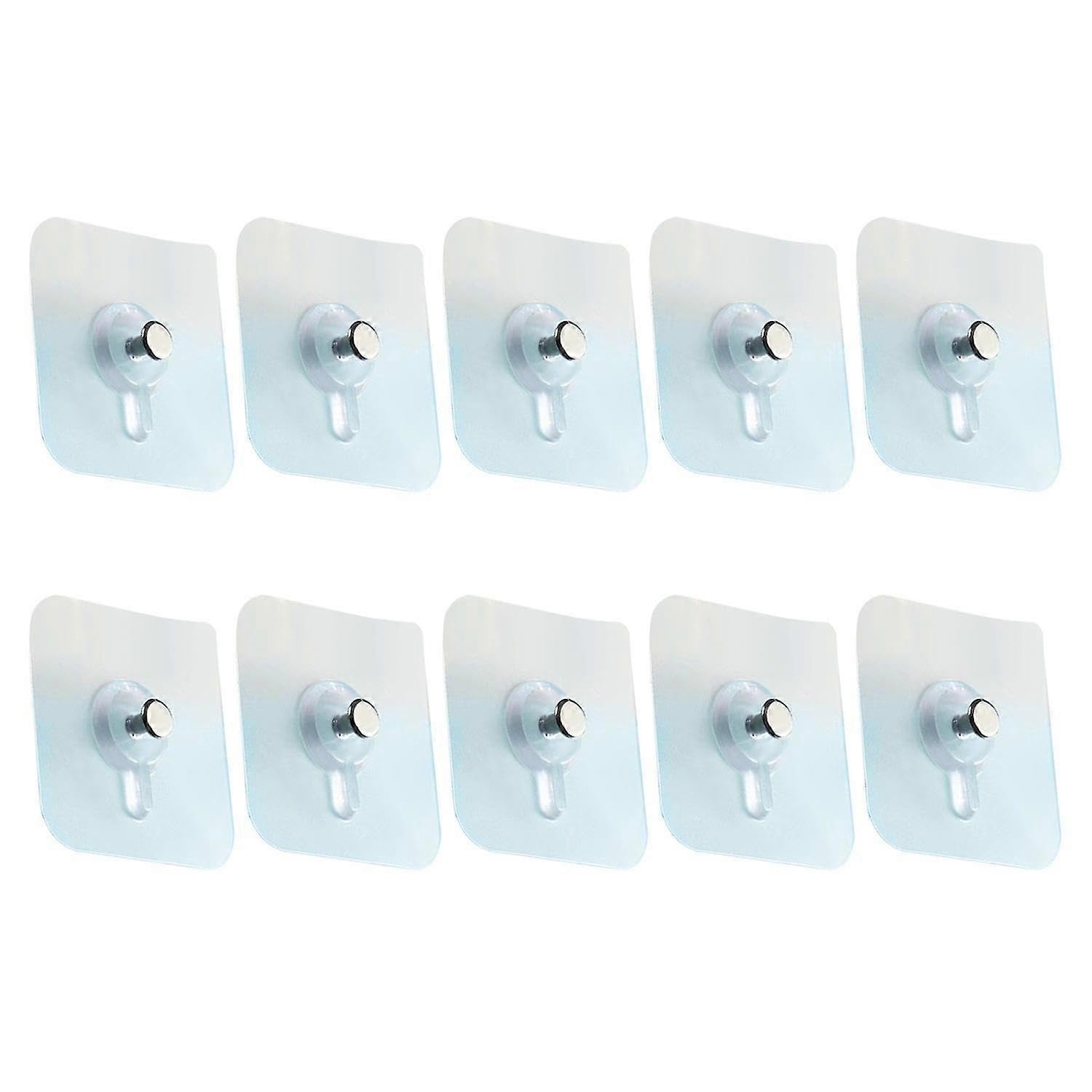 JOYHAPPST 10Pcs Nails Hanger Strong Adhesive Seamless PVC Non-Trace Reliable Nails Hook