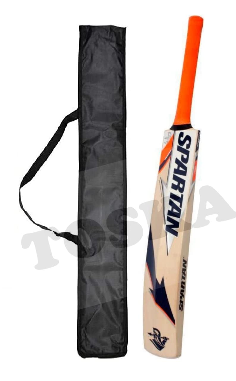 TOSKA Full Size Tennis Ball Spartan Cricket Bat with Bat Cover for Rubber/Plastic/Cosco Ball (Men|Women) (Orange) (B09VZQT9F3) Amazon Price History, Amazon Price Tracker