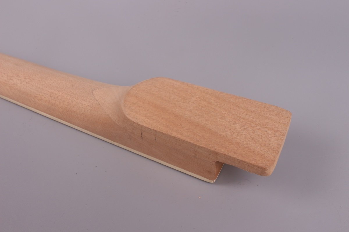 Yinfente Manico per chitarra elettrica a 22 tasti, 63,5 cm, in mogano, tastiera in palissandro, intarsio con uccello, set per chitarra fai da te