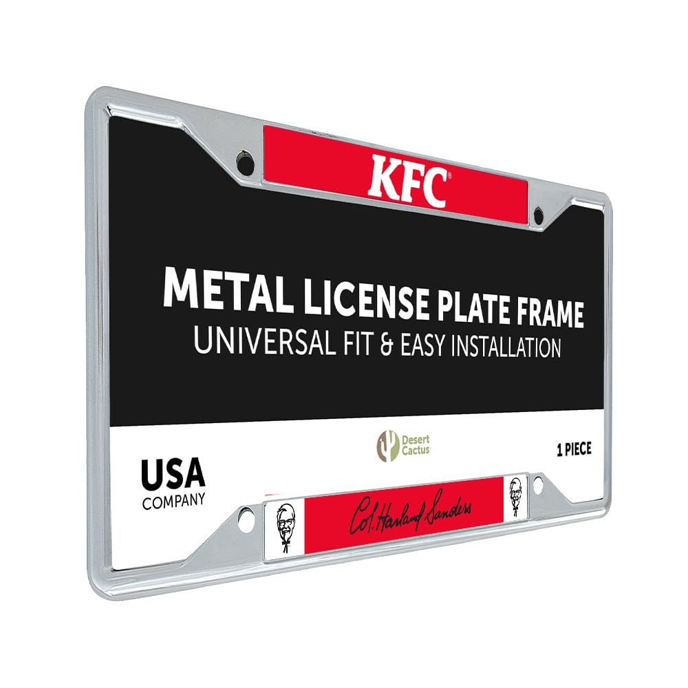 Amazon.com: Desert Cactus KFC License Plate Frame Kentucky Fried