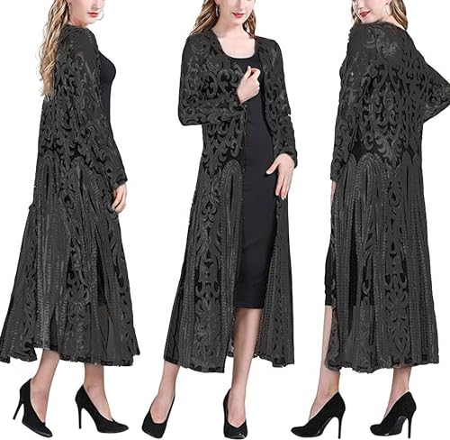 Sequin Cardigans Duster Sparkly Blazer Jackets Long for Women Evening4