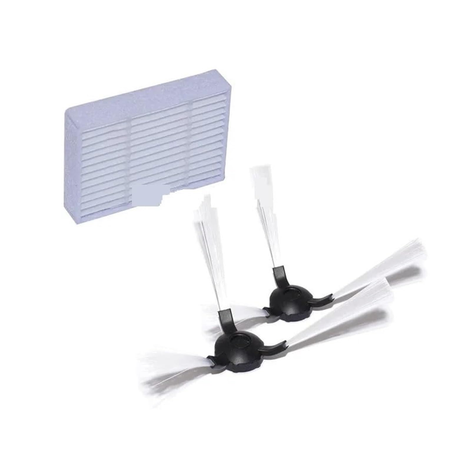 Compatible for RolliBot, 2 Pieces Side Brush and 2 Pieces Robot HEPA Filter Accessory, BL618 Vacuum Robot Cleaner Accessories
