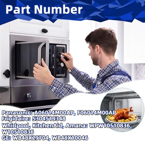 Image of 16-1 /2 inch Microwave Glass Plate compatible with Panasonic A06014M00AP F06014M00AP replacement for 16.5 inch Whirlpool Microwave Glass Turntable WPW10510836 W10510836 GE WB48X10046 WB48X29704