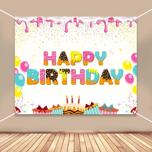 Image of Party Propz Birthday Backdrop for Decoration - 1 Pc,Happy Birthday Banner for Kids (4x5 Ft), Bday Banner for Boys,Backdrop for Bday Decoration (Cloth)