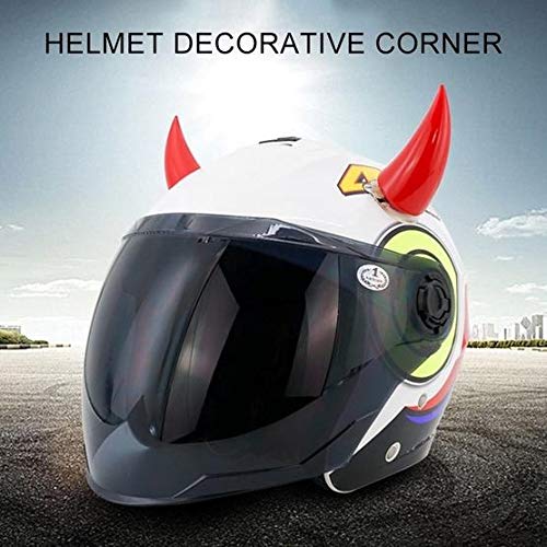 SELVIKE Devil's Helmet Horn with Suction Rubber Pad for All Bikes and Motorcycles (Pack of 2) (RED) 3