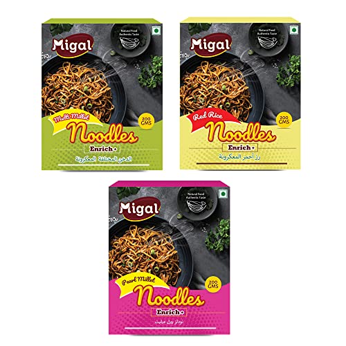 Migal Millet Noodles Combo Pack (Multi Millet + Red Rice + Pearl Millet)
