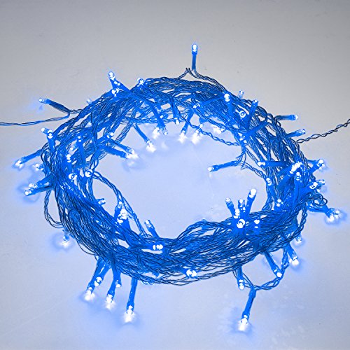 Preisvergleich Produktbild Denknova® 10M 100er LED Lichterkette, Strombetrieben, DC 31V Niederspannung, Blau