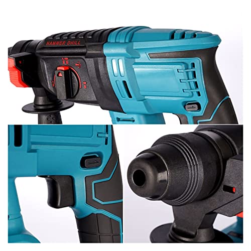 TEMSOOM 18 V bürstenloser Elektrohammer 1000 U/min 4 Funktionen rotierende elektrische Schlagbohrmaschine kompatibel mit… – Bild 7