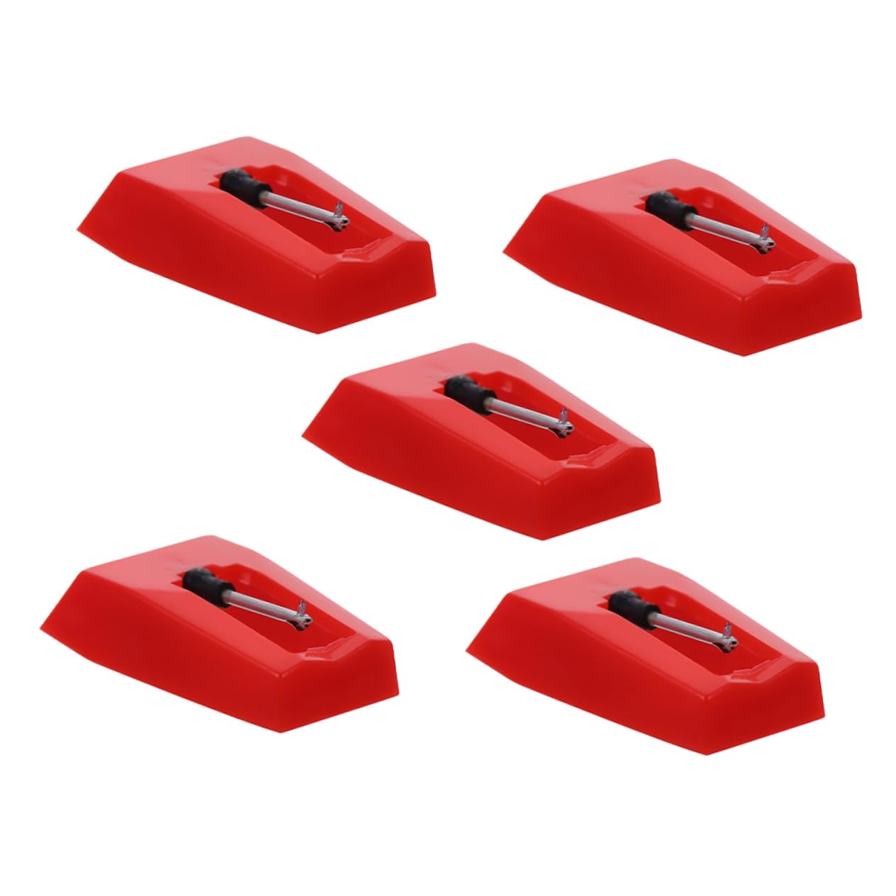 Levemolo 5pcs Replacement Turntable Needles for Record Player Gramophone Record Needle Aluminum Stylus Clear Music Quality Lightweight Design