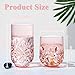 Acrylic Drinking Glasses Set of 12 Pink Mixed Drinks Glassware Unbreakable Palstic Tumbler and Rocks Glass Set 6pcs 18oz Highball and 6pcs 12 oz Cocktail Glasses for Cocktail Iced Coffee Beer Whiske