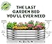 Galvanized Raised Garden Beds Outdoor // 4×2×1 ft Planter Raised Beds for Gardening, Vegetables, Flowers // Large Metal Garden Box (Silver) // Patented Tool-Free Design