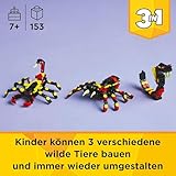 LEGO Creator 3in1 Wilde Tiere: Überraschungsspinne - Spielzeug zum Umbauen in eine Skorpion Figur oder Schlange - Bauset mit 3 Modellen - Geschenk für Jungen und Mädchen ab 7 Jahren 31159