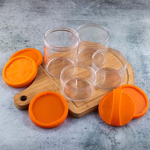 Image of GROB StackIt 4-Layer Stackable Snack Container with Handle | Airtight Food Storage Jar | Multipurpose Dry Fruit, Biscuit & Namkeen Box | BPA Free Plastic | Travel & Kitchen Storage (Pack 3)