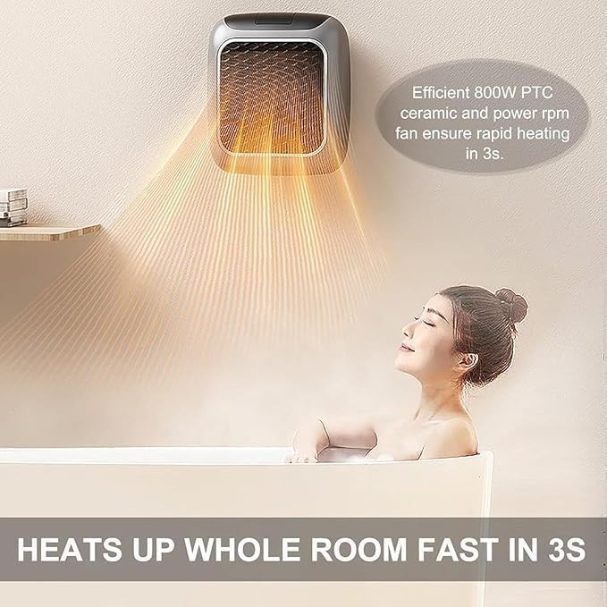 800W Wall-Mounted Electric Convector Heater – Energy-Efficient Silent Infrared Room Heater for Bathroom, Bedroom & Greenhouse Compact 220V Indoor Heating Stove 12 51qVB7fY70L