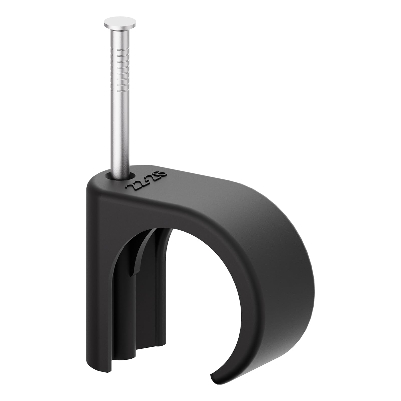 Temolink Kabelschellen, 50 Stück Nagelschellen, 22-26 mm, 304 Edelstahl, Kabelmanagement für Telefon und Ethernetkabel, Stromkabel, Rohr, Schwarz