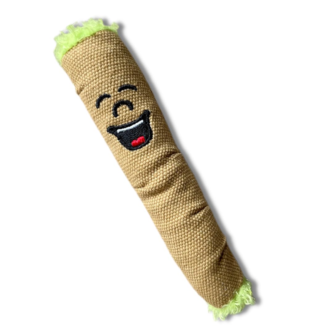 My Name is Lil B, Cute Stuffed Parody Blunt Cat Toy, Funny Catnip Weed Theme Toy, Cool Plush Novelty 420 Gift for Pets & Their Owners, Sized for Cats and Kittens, for Fetch & a Photo Prop