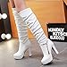MrTom Botas Altas Mujer sobre la Rodilla Piel Zapatos de Tacón Novia...