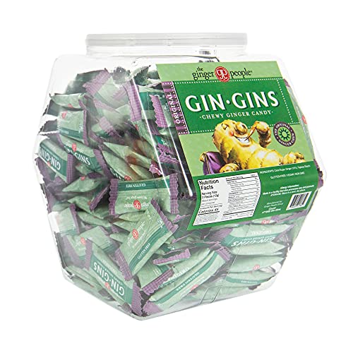Gin Gins Chewy Ginger Candy Bulk Pack 4.5 Pounds of Individually