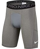 Nike Pro Boy's Dri-Fit Pro Cool Compression Shorts (Carbon Heather/White, LG (14-16 Big Kids))