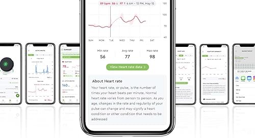 Miniatura 6 de Bioheart Monitor de frecuencia cardíaca Bluetooth  Monitor de frecuencia cardíaca continua  Dispositivo móvil de frecuencia cardíaca con correa de