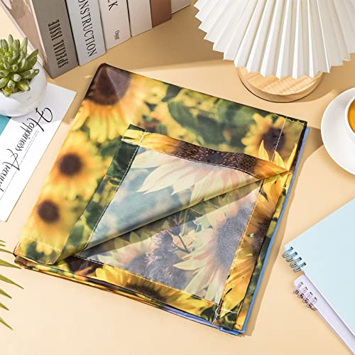 Image of Hortsun Pack of 2 Fluorescent Light Covers 4 x 2 Feet Magnetic Ceiling Light Cover Room Supplies for Home Office(Sunflower Field)