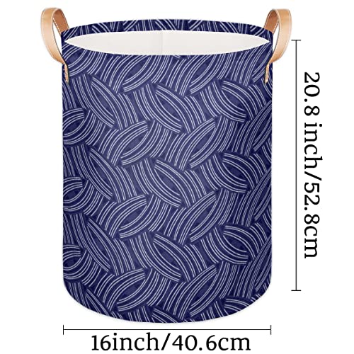 Dirty Clothes Hamper For Laundry, Curved Line Boho Laundry Basket With Leather Handle Freestanding Portable Laundry Hampers Baskets For Laundry, Dorm, Family 68L 16" X 16" X 20.8" #TOP5