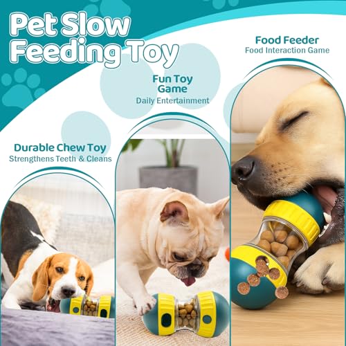 kelav Dispensador de Comida Juguete, Juguete Interactivo para Perros, Alimentador Lento para Perro Mejora La Digestión, Pelota de Comida Interactiva para Pequeños Medianos Grandes - imagen 3