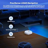 roborock Q7 L5+ Set Saugroboter mit Automatischer Staubentleerung, Dual Anti-Tangle System, 8.000 Pa Saugkraft, Elektronischer Wassertank, LiDAR-Navigation, Ideal für Teppiche und Tierhaar(Weiß) – Ansicht 7