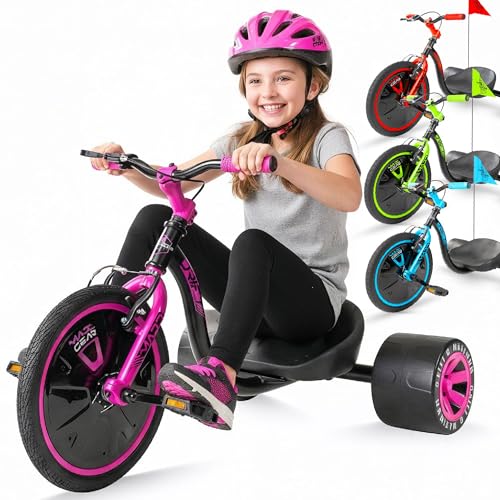 Image of Madd Gear Drift Trike for Kids Ages 5+, 16 inch Front Wheel, Adjustable Seat