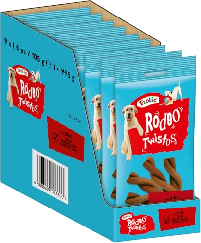 FROLIC™ Rodeo™ TWISTOS™ Beutel (9 Stück, Rind)