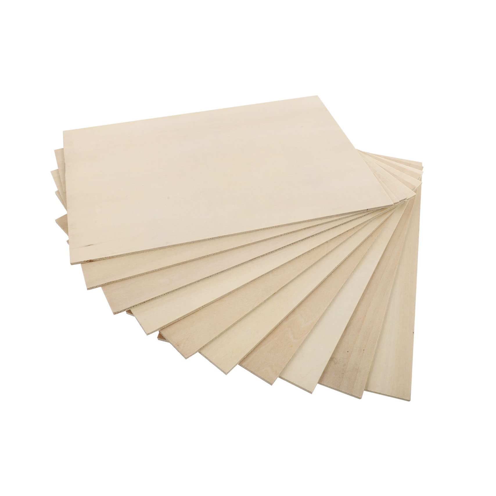 Toyvian 10 Pezzi di Compensato di Tiglio, Sagome in Legno Grezzo per Pirografia e Pittura, Leggere, per Fai da Te e Artigianato