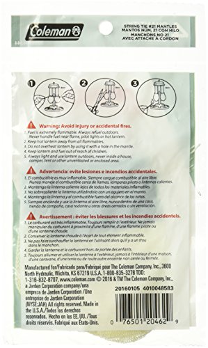 Coleman Tie-Style Mantle, 4-Pack #TOP1