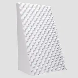 Travesseiro Triangular Anatômico Casca De Ovo Sem Capa Apoio Encosto Costa Leitura Antirefluxo (Branco)