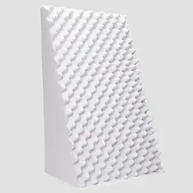 Travesseiro Triangular Anatômico Casca De Ovo Sem Capa Apoio Encosto Costa Leitura Antirefluxo (Branco)
