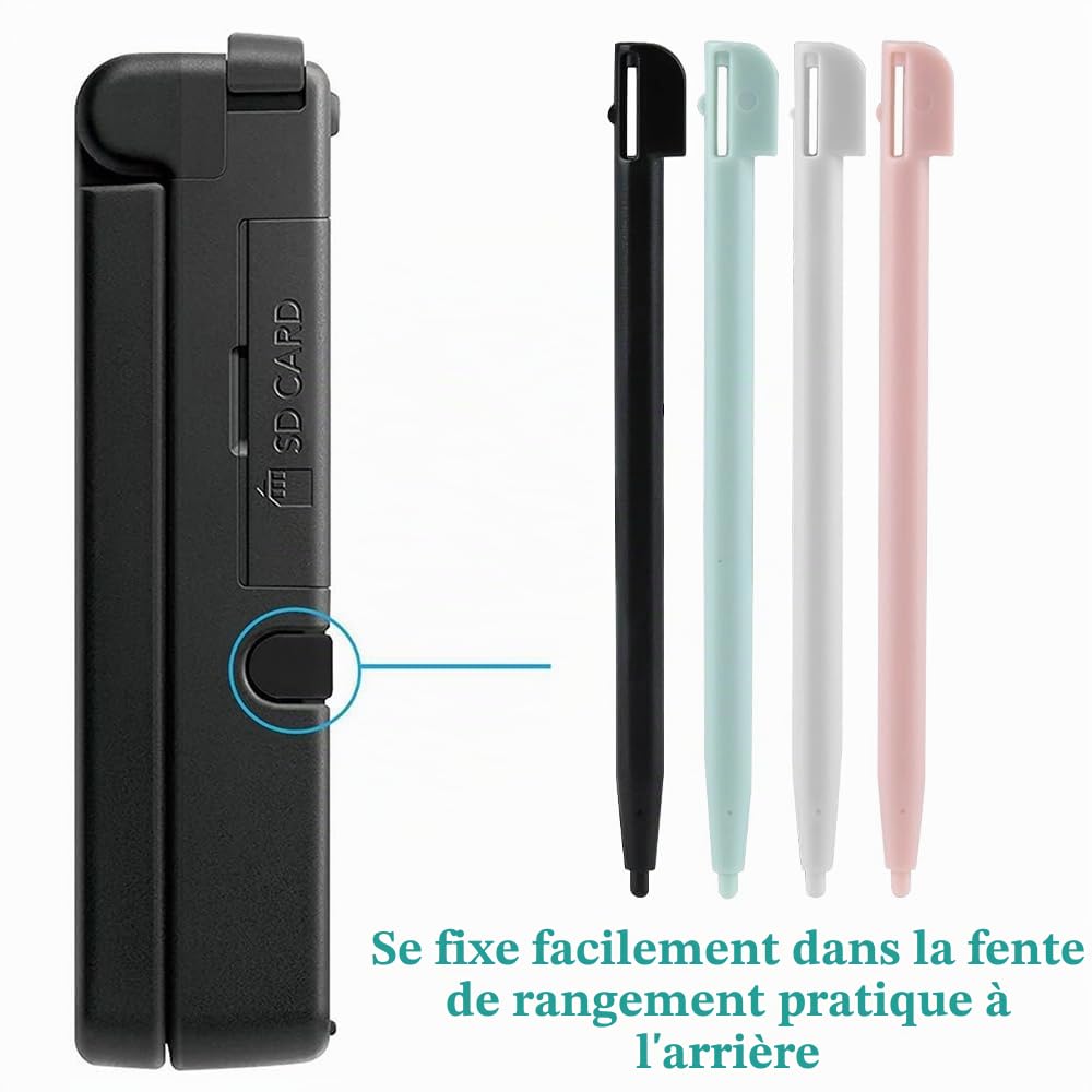 Stylets tactiles pour NDS DS Lite DSL NDSL - Pointe en plastique - Touchpen (4 couleurs)